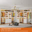 Système d'organisation 72 po à 147,29 po avec 6 tiroirs en bois, 8 tablettes et 8 tringles extensibles pour les garde-robes