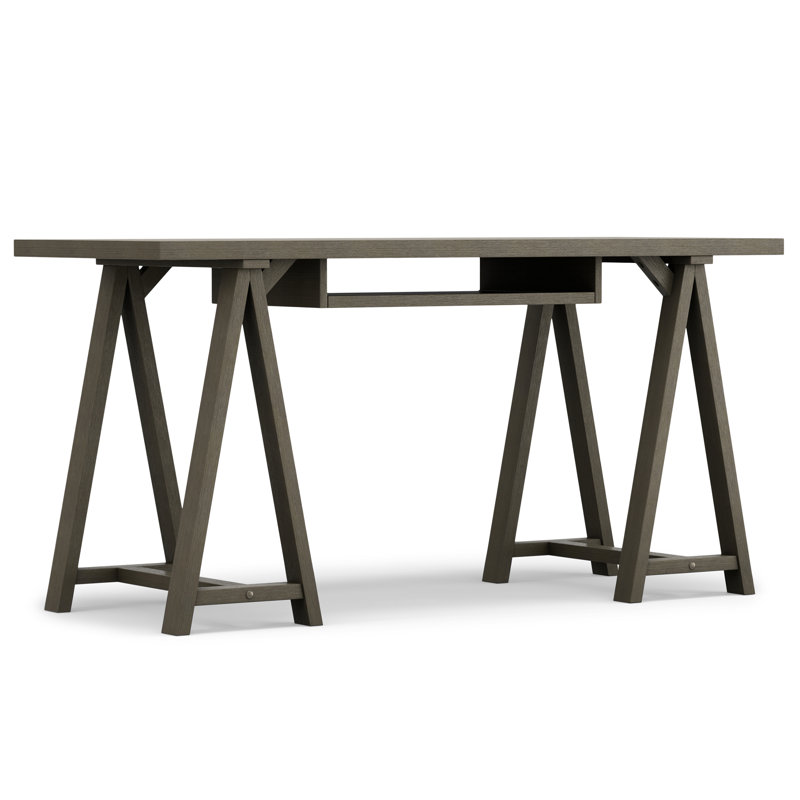 Bureau Caron, Gris délavé, H 30 po x l 56 po x P 24 po