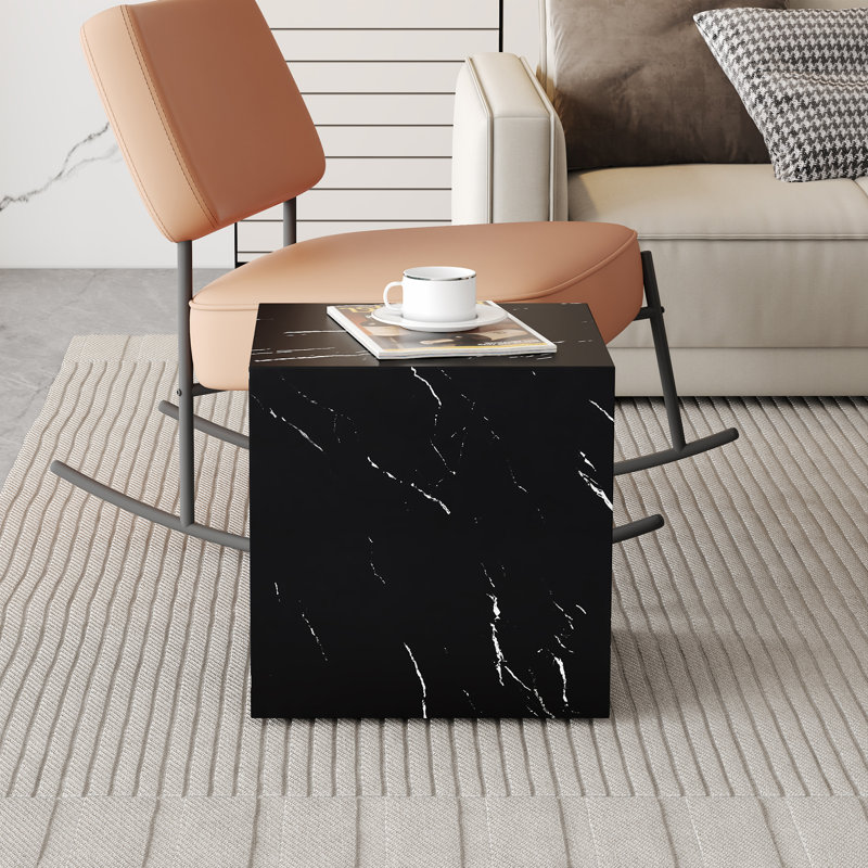 Table basse Kylier, Noir, H 15,75 po x l 15,75 po x P 15,75 po, Black