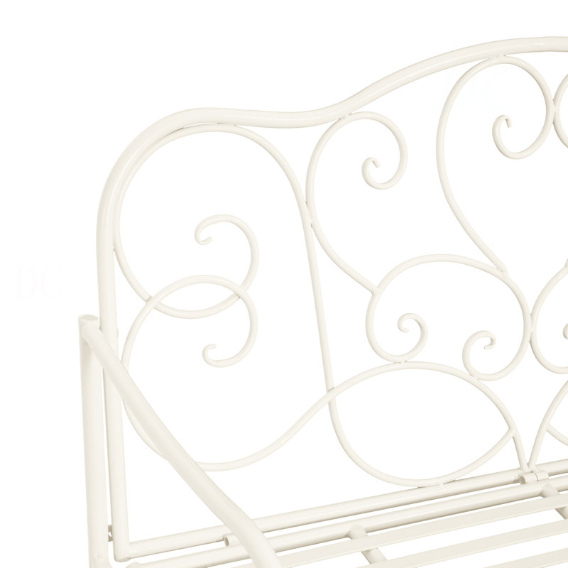 Banc de jardin Sunnydaze, Matte White