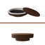 Table basse 47 po ovale avec rangement Table d'appoint moderne en placage de bois massif pour salon, chambre à coucher, appartement ou bureau-1372386162