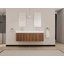 Meuble-lavabo mural 60 po avec lavabo, lavabo à double rebord épais en résine-1503426