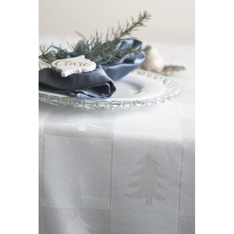Giana Tablecloth, White, 137cm W x 137cm