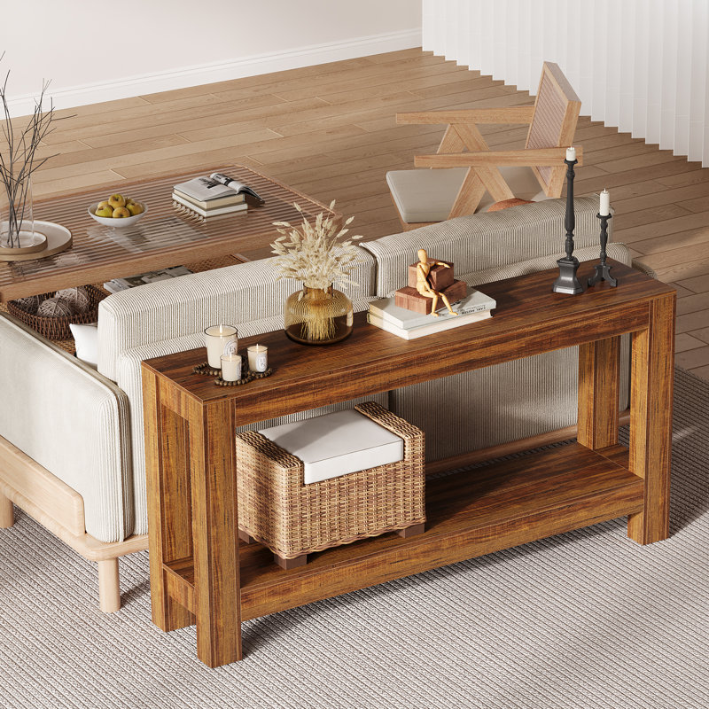 Console de 160 cm pour entrée, table d'entrée étroite et longue en bois pour salon ou couloir.