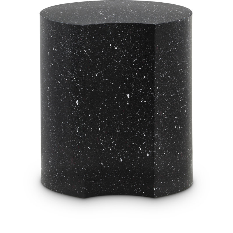 Table de bout Hylie, Noir / noir Terrazo, H 18 po x l 16 po x P 16 po