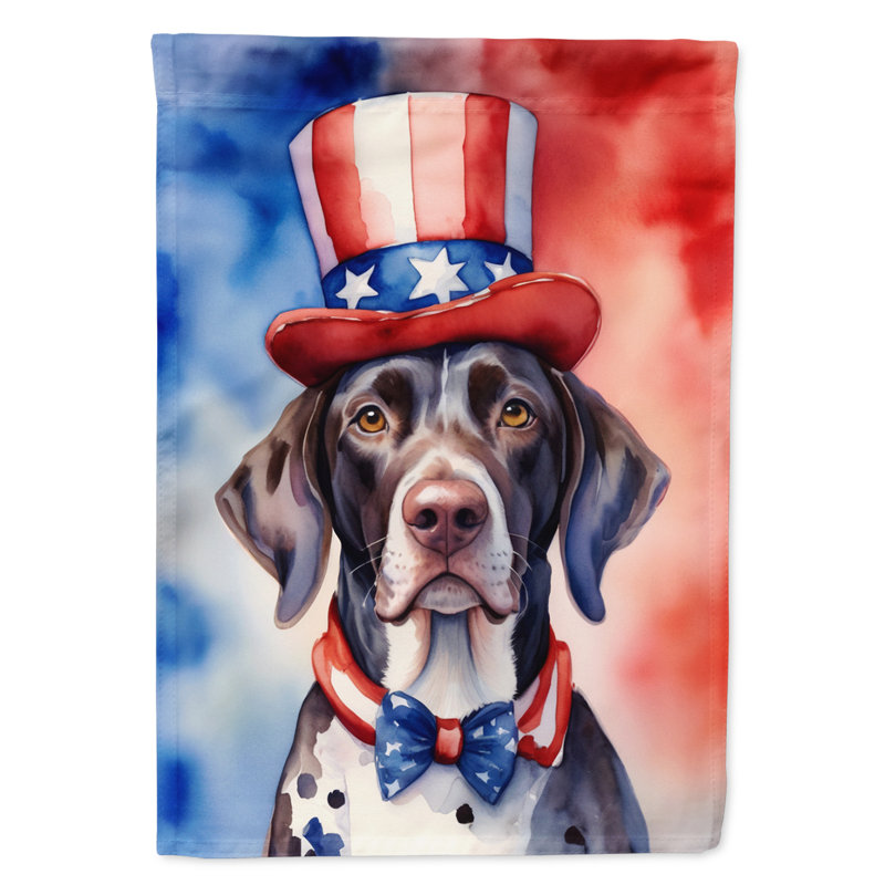 Drapeau patriotique du jardin américain, German Shorthaired Pointer