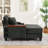 Multifunctional Corduroy Sofa with Rotating Table and Ottoman