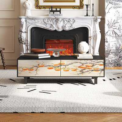 French retro painted storage coffee table