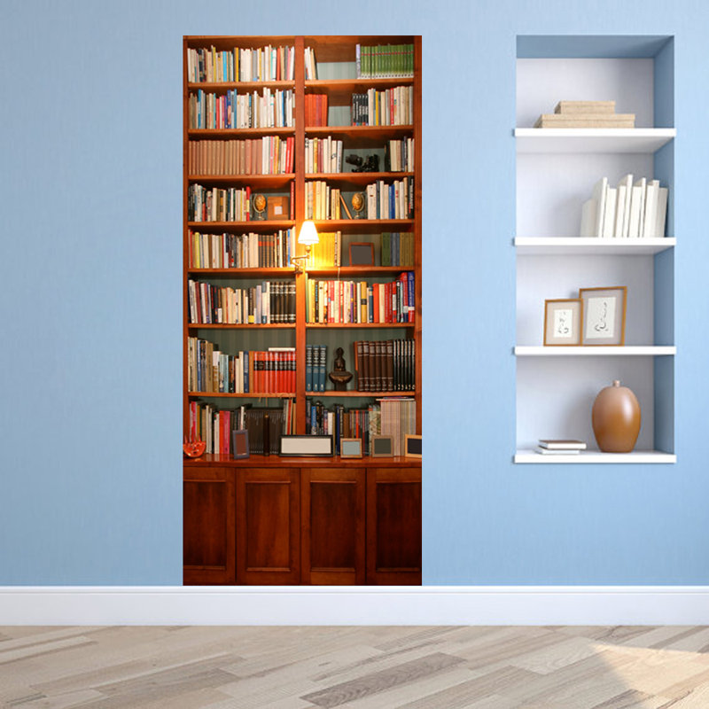 Vintage Bookcase Wall Decal