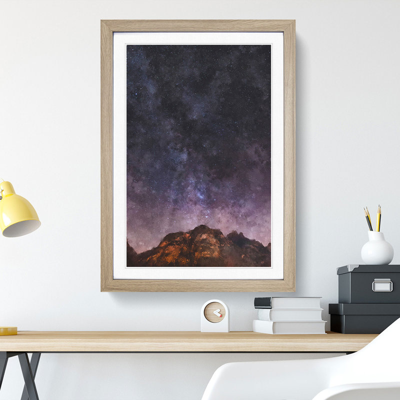 Mountain in Sappada Italy - Framed Print, 65cm H x 48cm W x 2cm D, Oak Framed