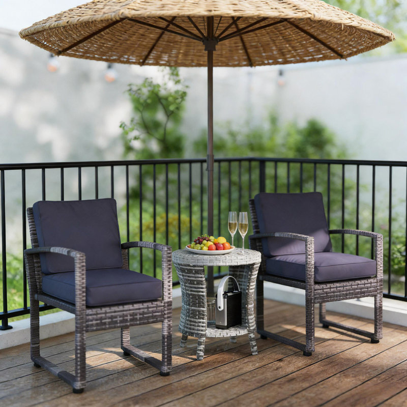 Side Table,Wicker Outdoor Coffee Table
