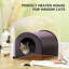 Maison pour chat avec construction, chauffée, imperméable, brune imperméable, chauffée et confortable, pour,