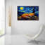 «The Starry Fox Dreamer» par Dean Russo, art mural en verre acrylique, 36 po x 24 po-100337996