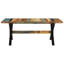 Solid Wood Top Metal Base Dining Table