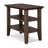 Acadian Solid Wood Transitional Square End Table with 2 Open Shelves-561935545-645222103