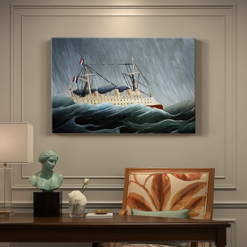 A Ship in a Storm (Navire dans la tempête)-Henri Rousseau-Gallery Wrapped Canvas-c. 1899, 8 x 12