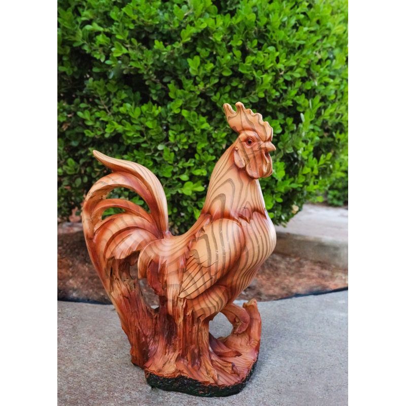Figurine de coq rustique rustique