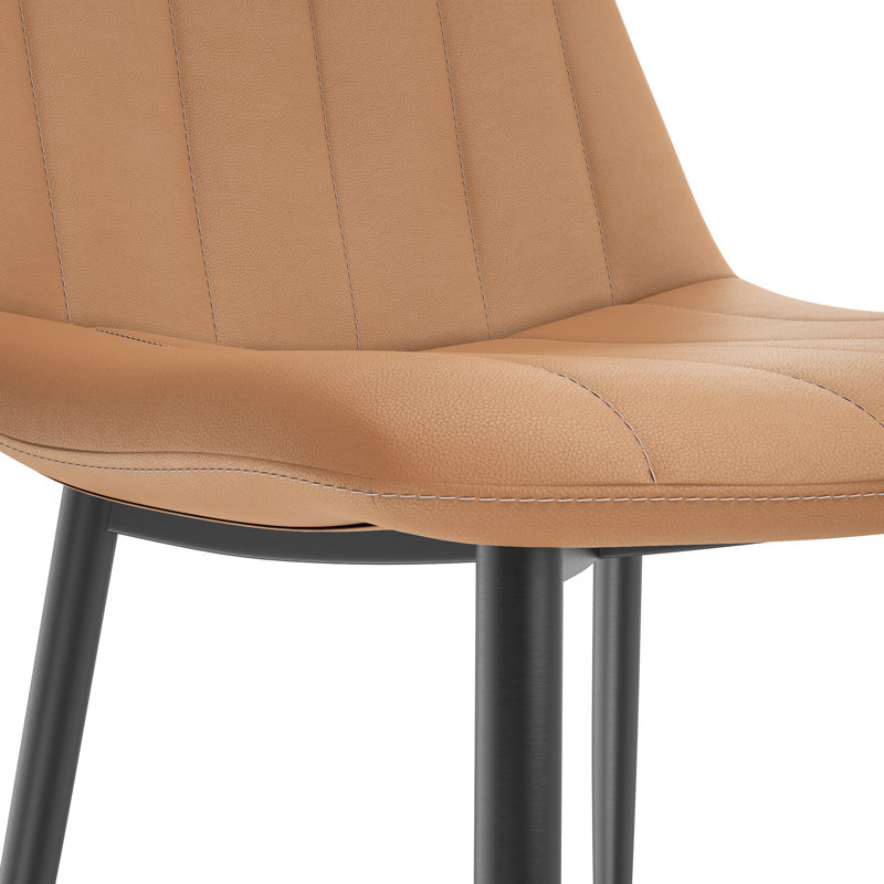 Upholstered Dining Chair, Gray, Black