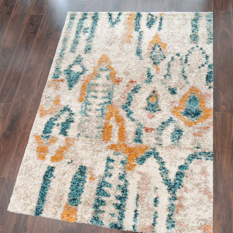 Donata Abstract Shag Area Rug, Rectangle 120 x 170cm