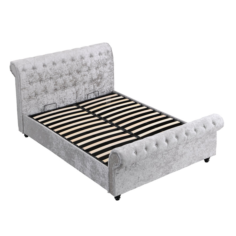 Grand lit de rangement tapissier Hartfried
