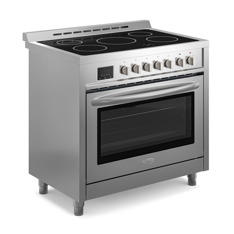 36 Inch Professional All-Electric range Stainless Steel with Legs, 4.3 cu.ft. KM-FR36EE-SS