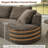 Hartwig 121" Modern Curved Modular Sectional Compression Sofa with Deep Seats and Chaise Lounge, No Assembly Required-1354477928-1354477975