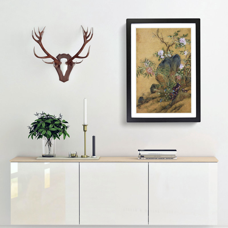 Roses by Lang Shining - Picture Frame Painting Print, 50cm H x 35cm W x 2cm D, Black