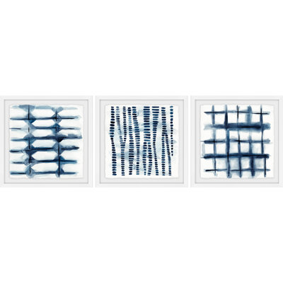 " Indigo Study VII Triptych " 3 - Pieces
