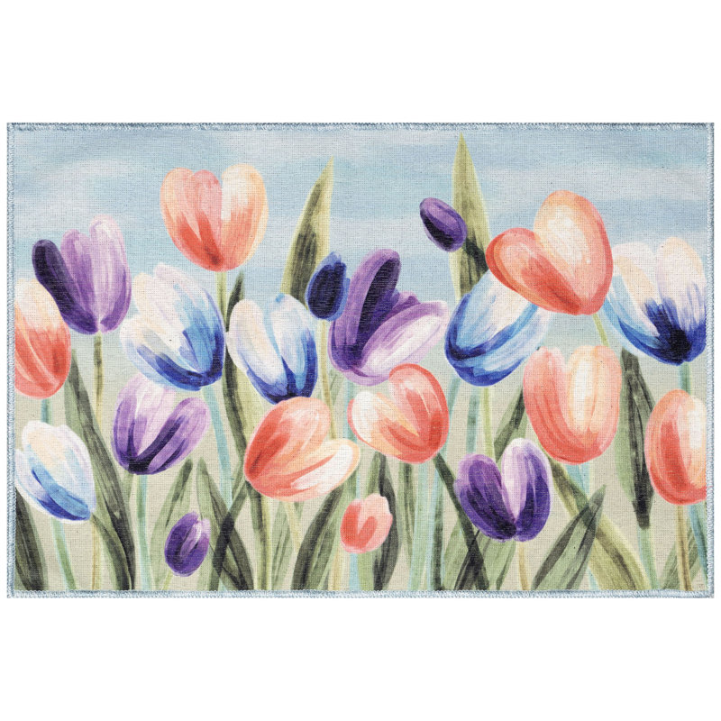 Polyester Non-Skid Kitchen Mat, Rectangle 2'4" x 3'11"
