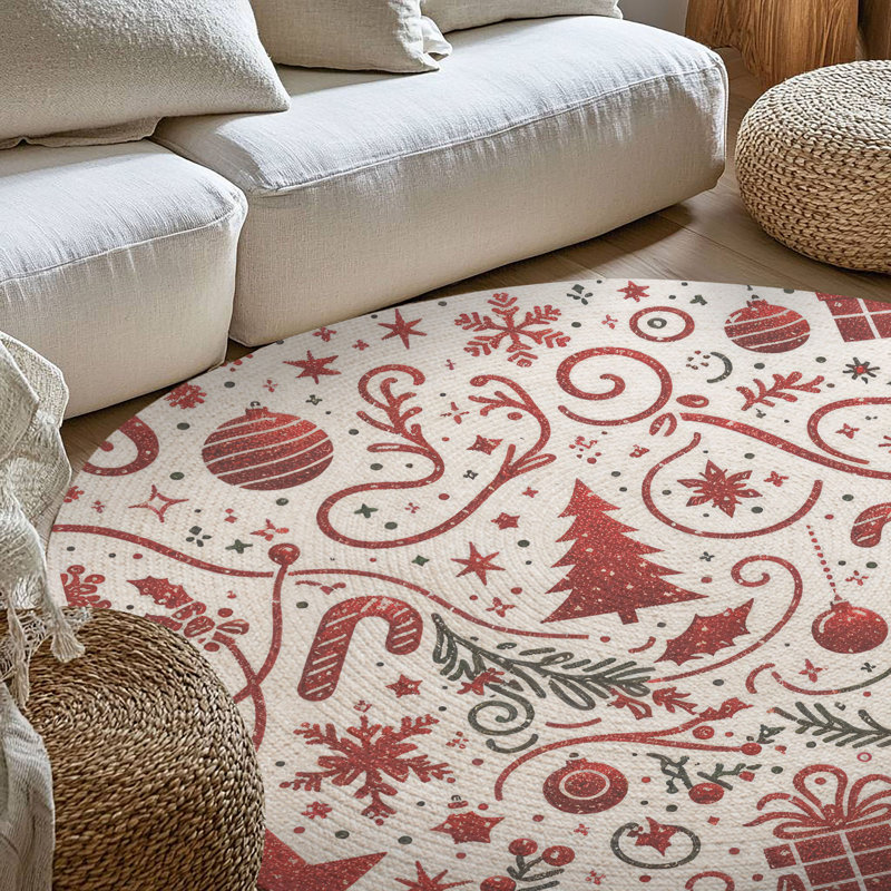 Tapis tressé Festive Shine, Rond 5 pi