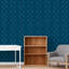 Modern Herringbone Peel And Stick Wallpaper Removable Self-Adhesive Contact Paper For Walls Geometric Blue And White Design Waterproof Vinyl Easy To Apply And Remove-1952590276