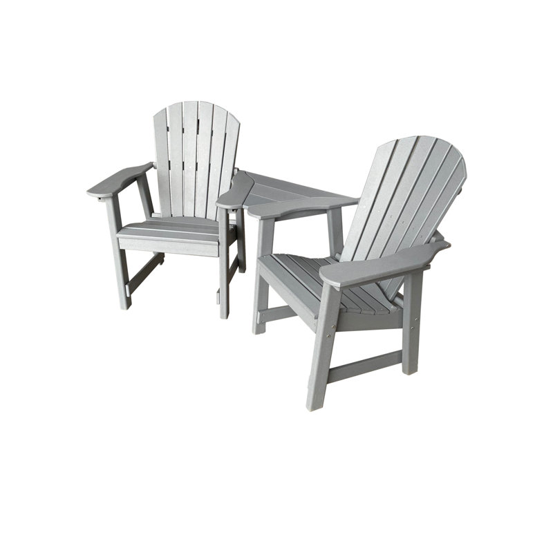Kleinman 2-Chair Dining Table Settee, Gray