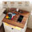 Butterfly 19" W Farmhouse Nightstand With Charging Station & 2 Usb Ports, App Controlled Led