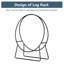 Rannie 33.5'' W Metal Log Rack