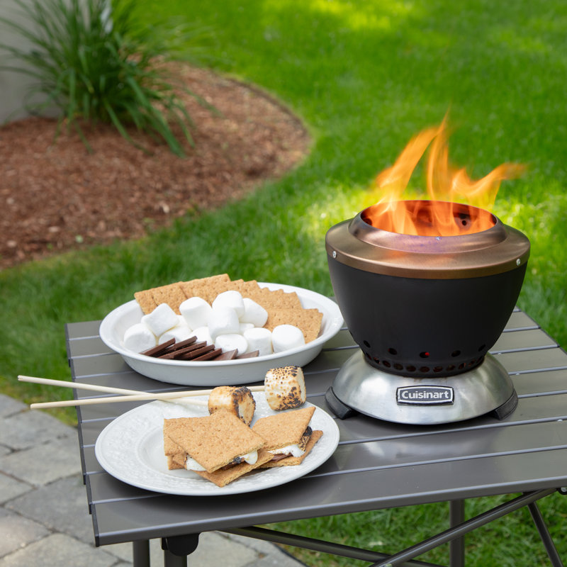 7.5-In. Cleanburn Smokeless Outdoor Tabletop Fire Pit with Dual Fuel Compatibility