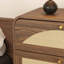 Commode 8 tiroirs avec façade en rotin, commode à panneaux de particules larges, armoire de rangement moderne en bois pour le salon de la chambre à coucher-1098999860-1098999862-1098999863