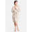 Leopard Pattern Luxury Soft Robe W/ Front Pockets Belt - BEIGE-485074154