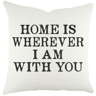 Cotton Blend Reversible Throw Pillow
