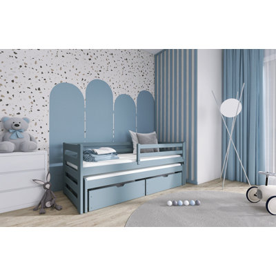Bergson Single (3') Solid Wood Drawers Bed Frame