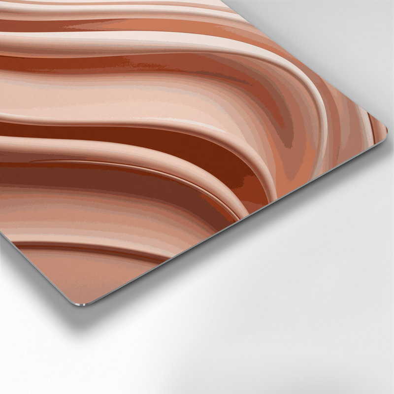 Gradient Abstract 73, art mural en métal brun, H 24 po x l 36 po