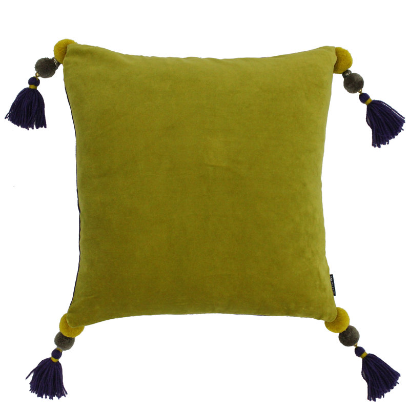 Square Cushion, Damson/Lemon Curry