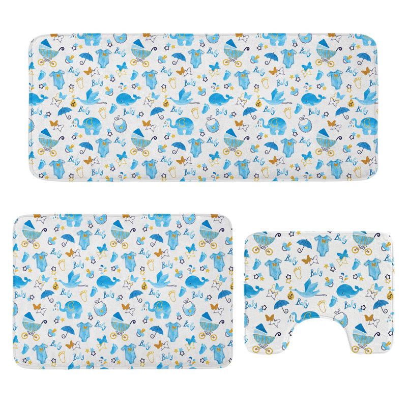  Ensemble de tapis de salle de bain 3 pièces