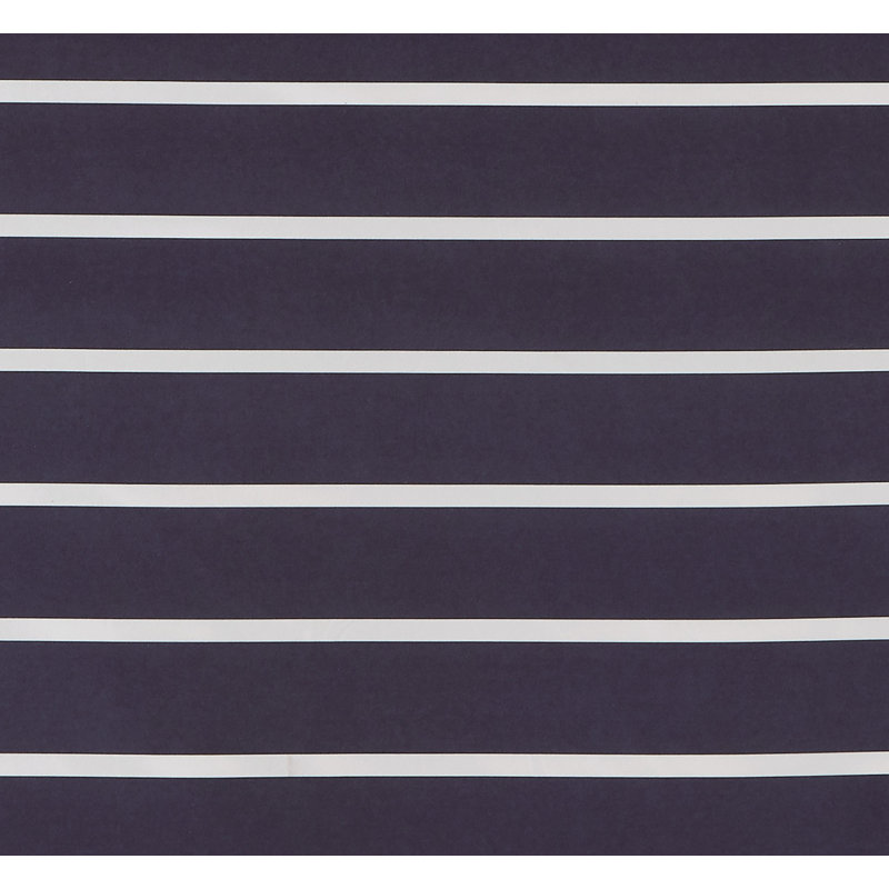 Polyester Striped Duvet Cover, Navy, Queen Duvet Cover + 2 Shams