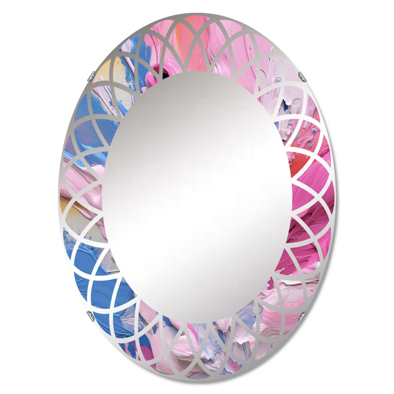 Glassray - Miroir mural moderne ovale, 36 po x 24 po