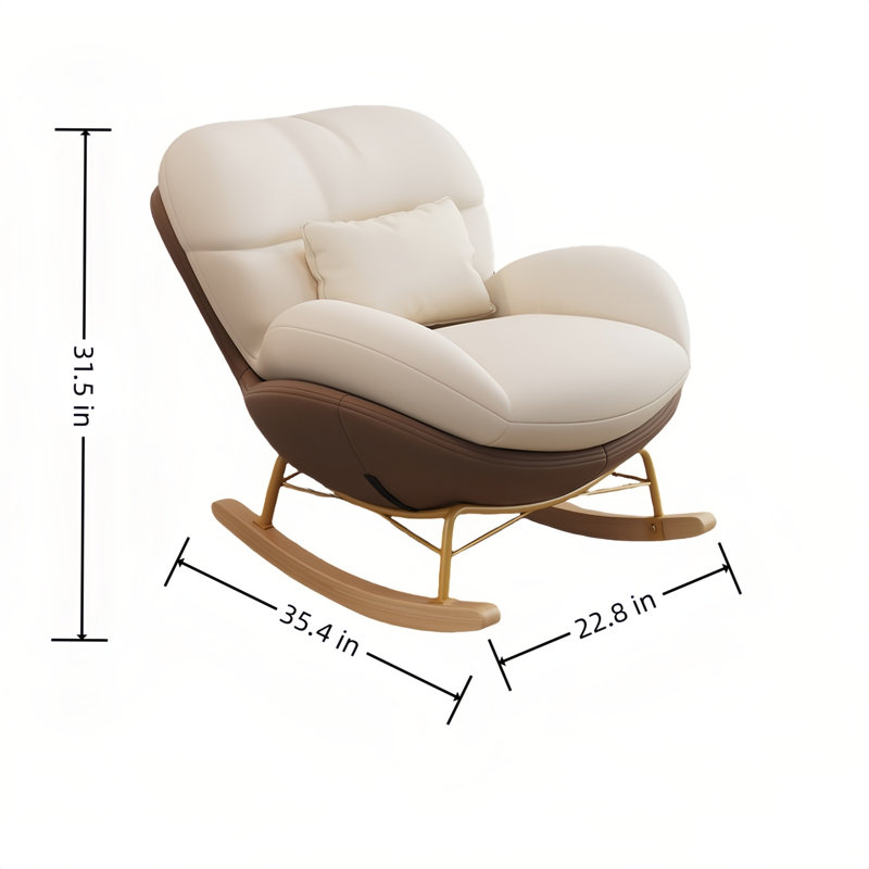Chaise berçante moderne rembourrée