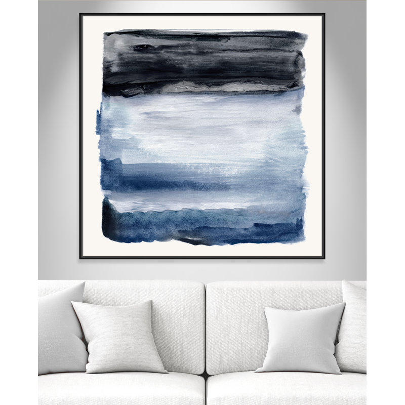 «Navy Sky I» par Nan, Noir, H 46,5 po x l 46,5 po