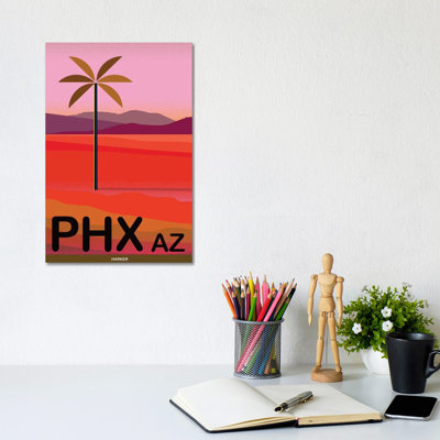 Phoenix Travel by Charles Harker - Wrapped Canvas Print