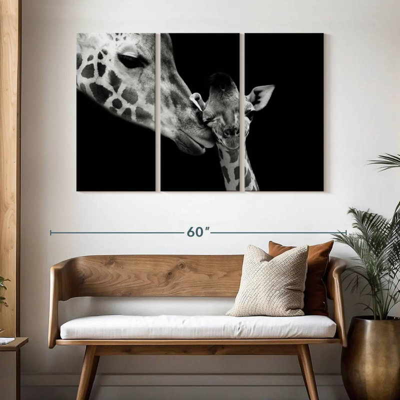 Motherly Giraffe, 32" H x 50" W