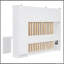 Full Murphy Bed with Desk and Rattan Cabinets, Space-Saving Wall Bed for Home Office, Black-115983081
