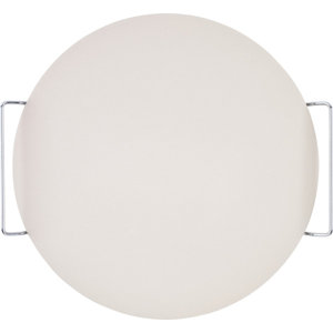 GoodCook Oven to Table Ceramic Stoneware Pizza Stone with Metal Rack, 14.75", White